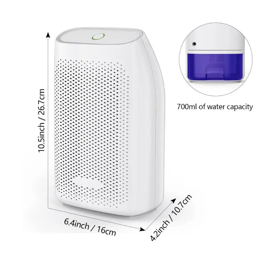 YAKE Home Air Dehumidifier Mini Clean Room Air Dryer Factory Price 700ml Domestic Dehumidifier Refrigerative Dehumidifier 15days