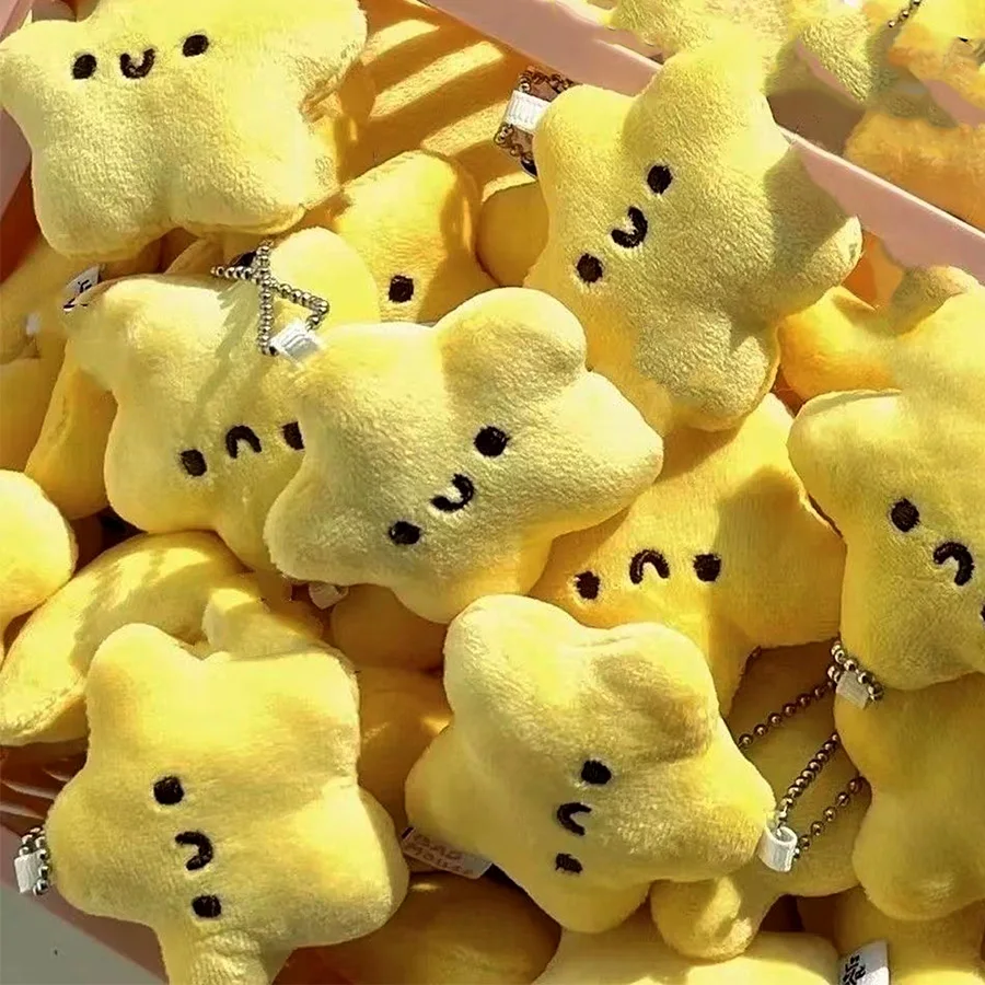 Squeaky Little Star Plush Charm Wishing Star Doll Cute Backpack Accessory Ideal Keychain Gift for Young Girls