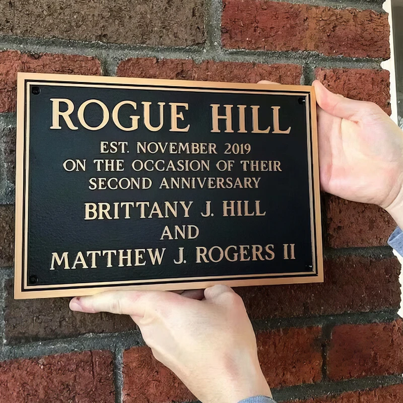 Custom Outdoor Photo Relief Plaque Cast Bronze Memorial Plaque Cast Bronze Grave Marker Plaques