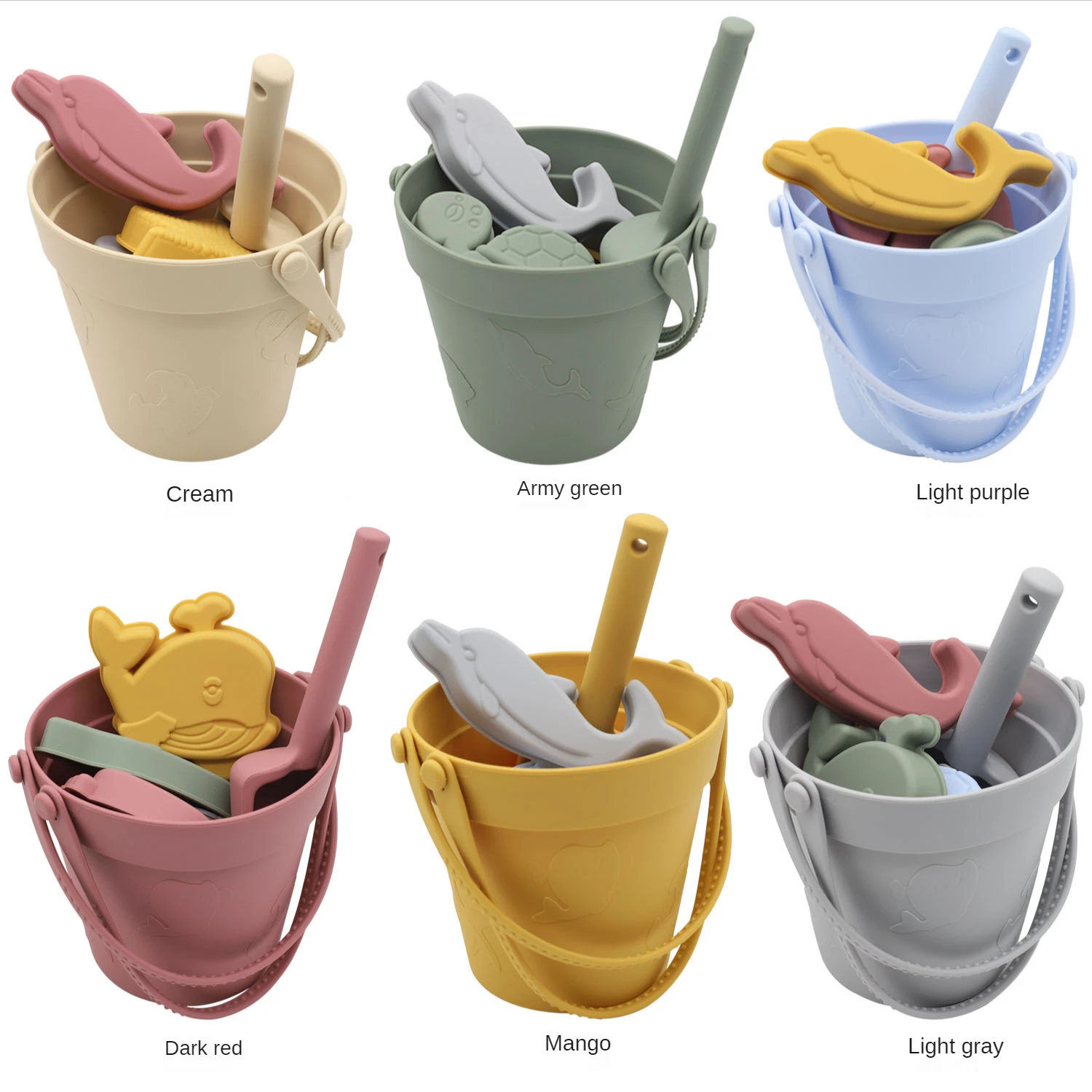 Summer Beach Toys for Kids Soft Silicone Sandbox Set Beach Game Toy for Send Children Beach Play Sand Water Play Tools