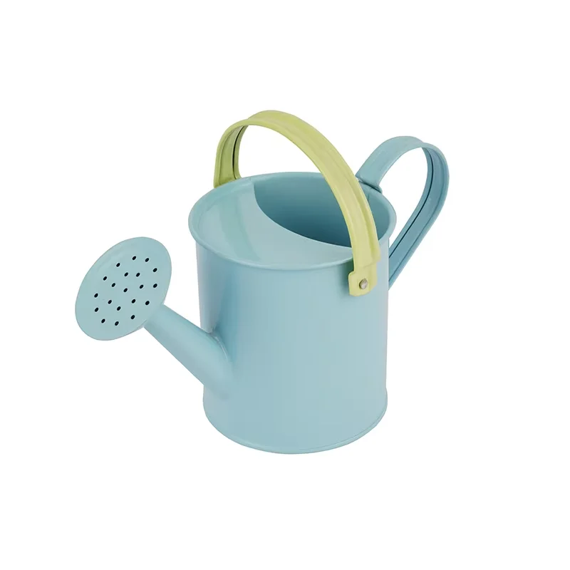 0.6L Customizable Pattern Logo Patchwork Color Bicolor Indoor Gardening Iron Watering Can with 2 Handle