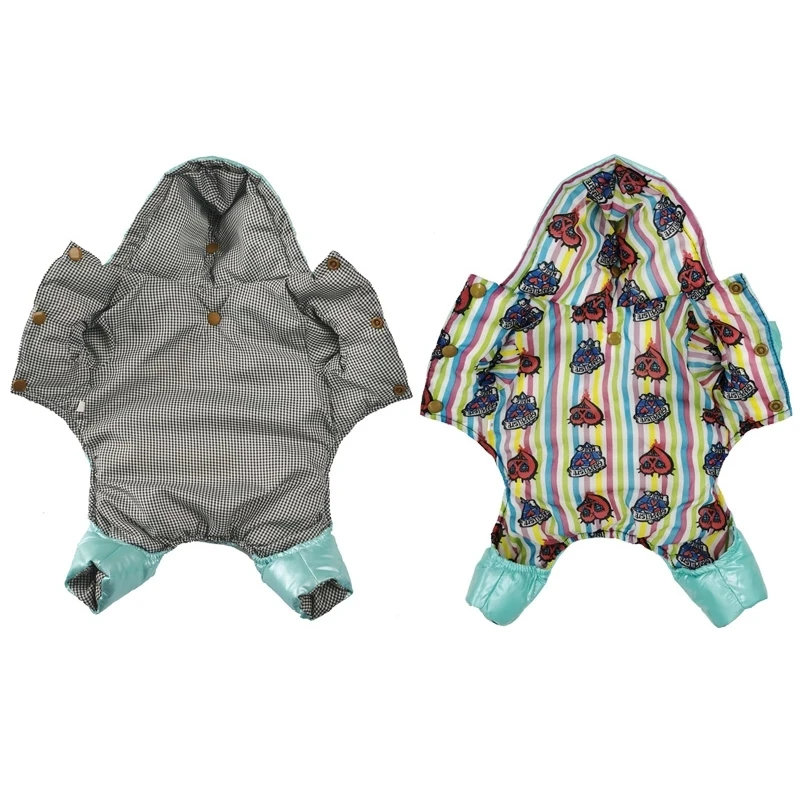 Осенне-зимняя одежда для собак теплое пальто с капюшоном куртка маленьких водонепроницаемые комбинезоны щенков чихуахуа