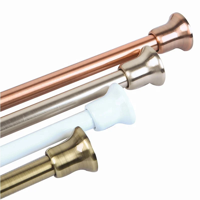 
Bell plastic finilas tension rod metal telescopic Shower Curtain Rod 