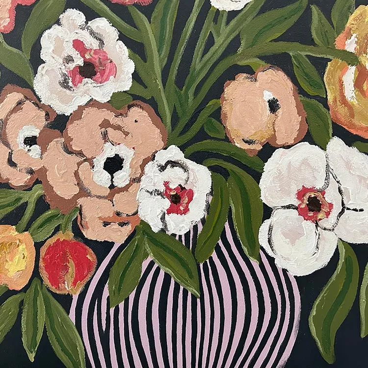 Home Decor Large Flowers Hand Painted Oil Paintings Canvas Wall Art Work Abstract