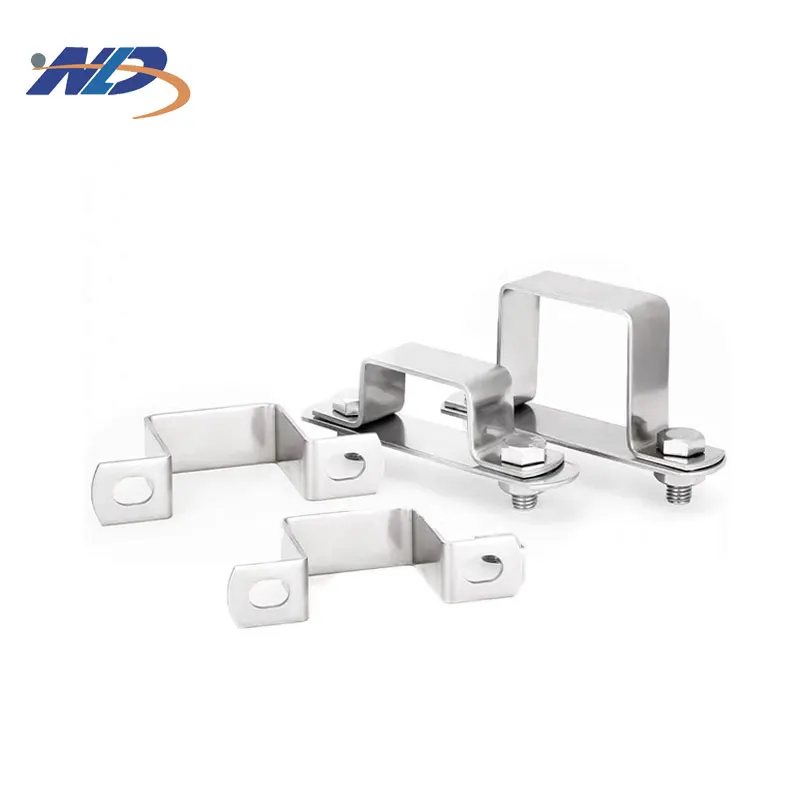 U Shaped Connector Bracket 304 Stainless Steel Bar Security Holder Brackets for Door Window Shed Closed Bar Holder Strut Channel