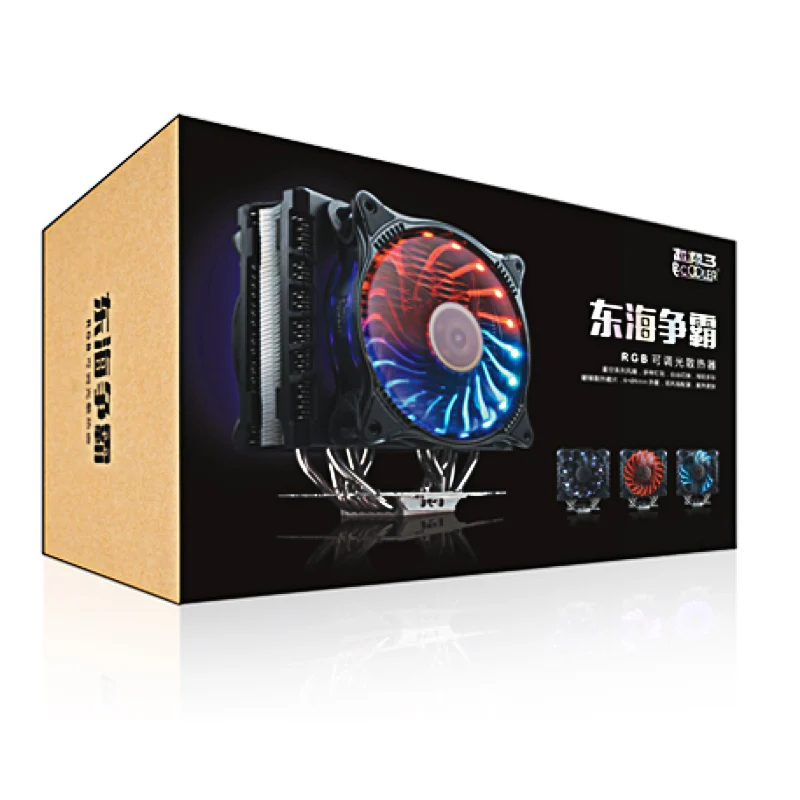 PCCOOLER in the east China sea ii CPU radiator more than six heat pipe/platform/smart RGB double fan/nicke