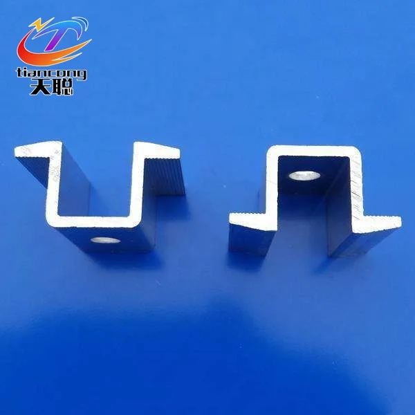 Photovoltaic Bracket Aluminum Alloy End clamps  pressing block  solar panel mounting bracket