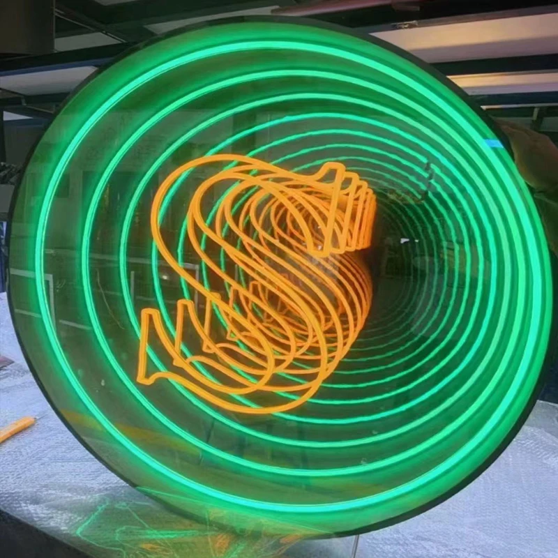Led Neon Mirror Customized Led Strip Infinite Neon Indoor and Outdoor Sign infinity mirror led
