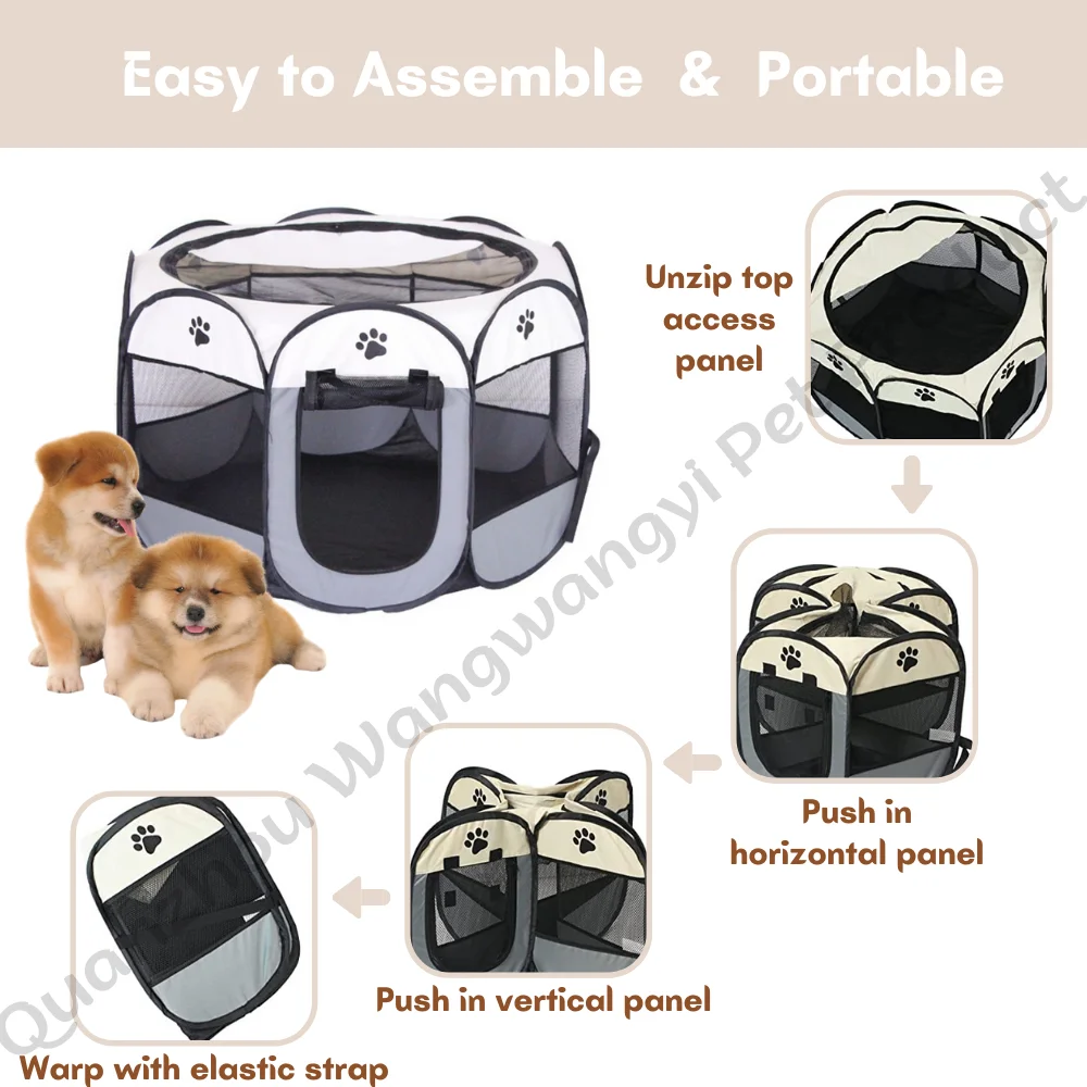 Hot Selling Portable Pet Playpen Folding Outdoor Dog Exercise Pen Tents