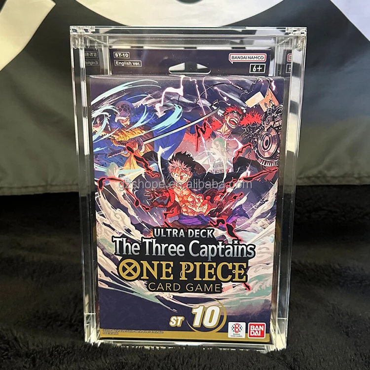 SHP Factory Custom Acrylic One Piece Card Game Starter Deck Bundle Display Case With Magnetic Lid For ST01-ST09 ST11