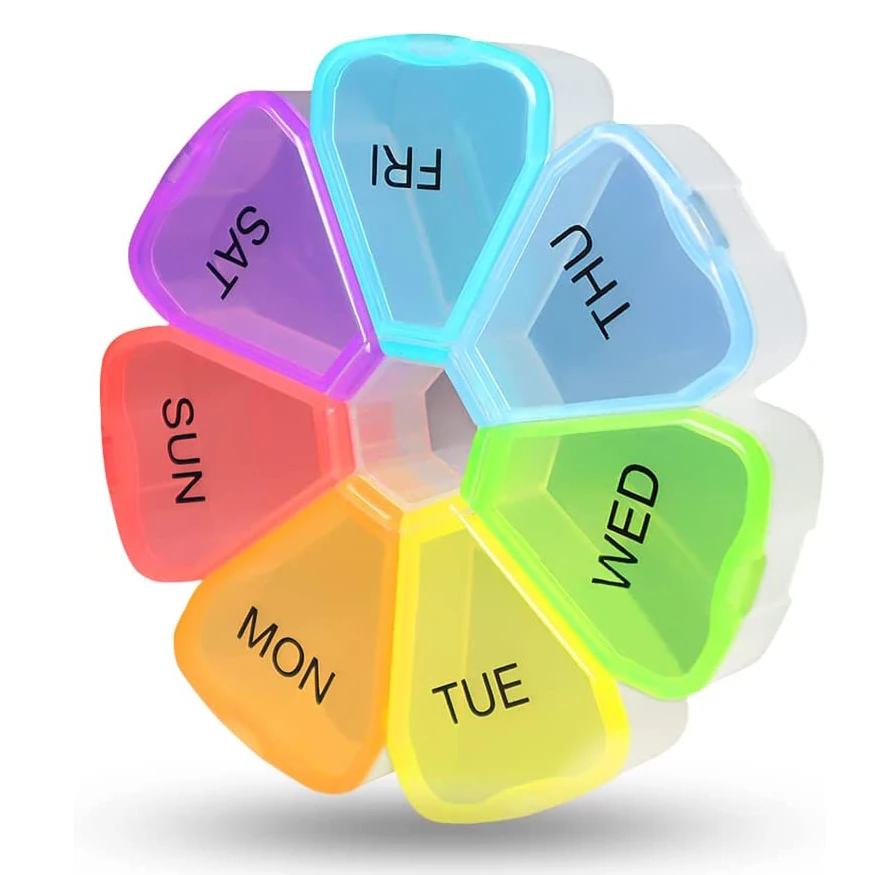 Weekly 7 Day Large Pill Organizer Travel Pill Box Pill case Medicine Organizer Container Medication Organizer