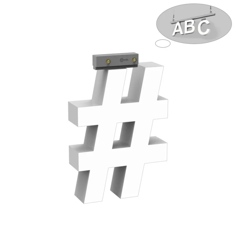 abcmix DIY Top Track LED Alphabets Free-mix 3D Advertising LED Sign for Shops