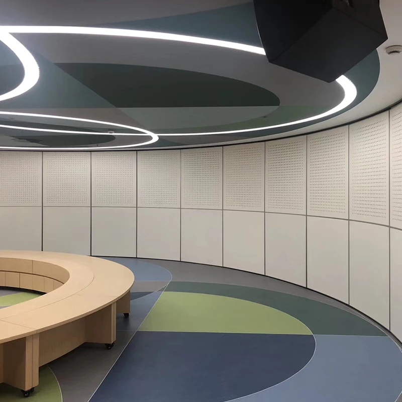 Movable partition wall arc sliding partition wall curved office wall partition system