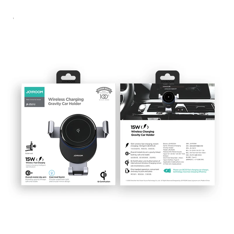 Free Shipping 15W Qi Car Phone Holder Wireless Charger Car Mount Intelligent Infrared for Air Vent Mount Wireless Holder