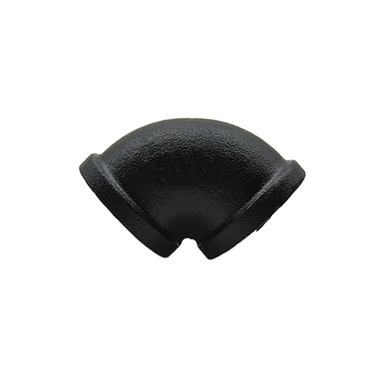 Black malleable cast iron toilet paper holder parts decorative pipe connector pipe fittings 90 degree banded Elbows