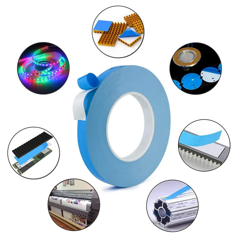 High thermal conductivity double-side adhesive tape heat transfer fiberglass for LED and sink