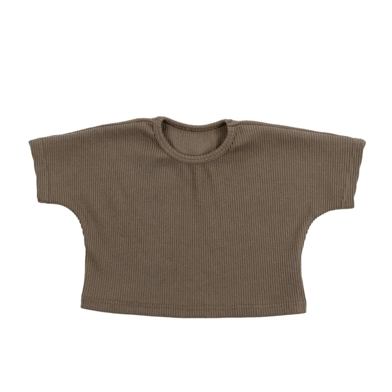 
Baby Blouse Boutique Spring Autumn Ribbed Cotton Soft Long Sleeve Baby Clothing Tops 