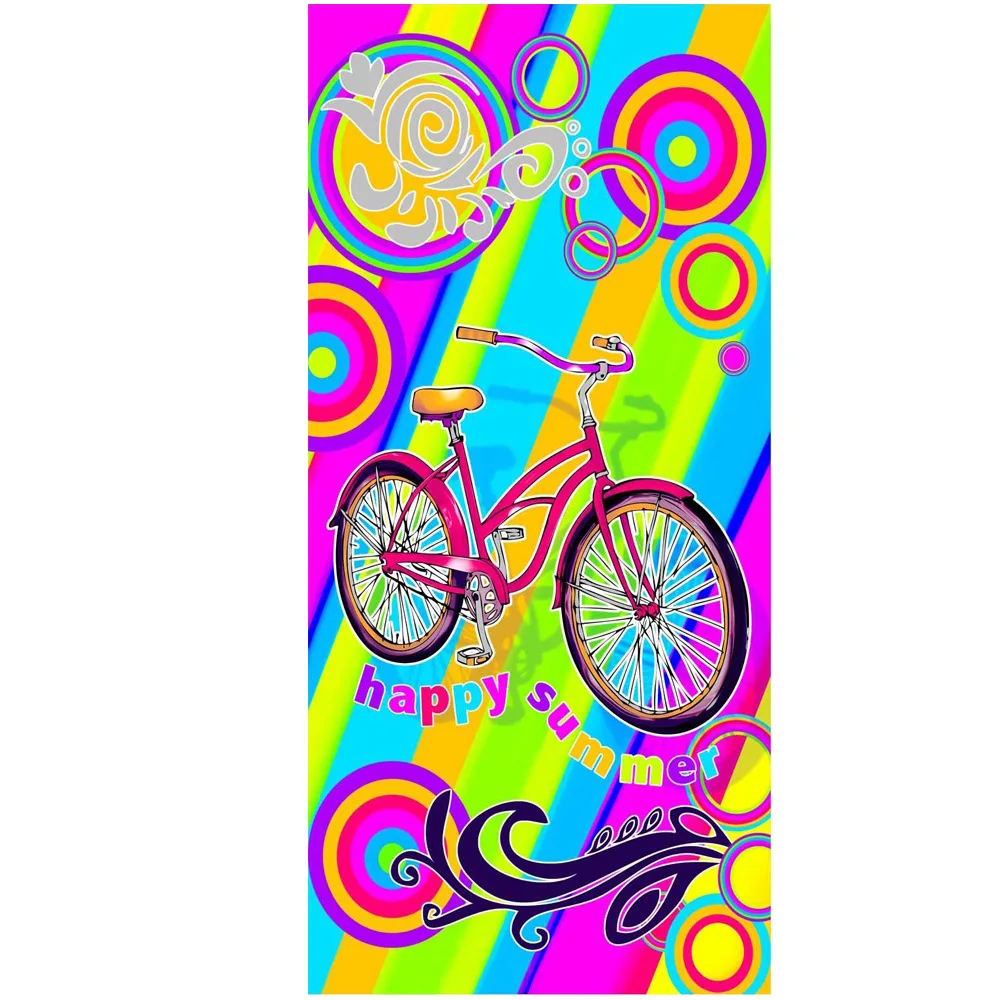 Wholesale Custom Design sublimation quick dry Thick woven 100% Cotton Beach Towel