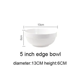 Simple Style Ceramic Soup Bowl Round Noodle Bowl Porcelain Bowl
