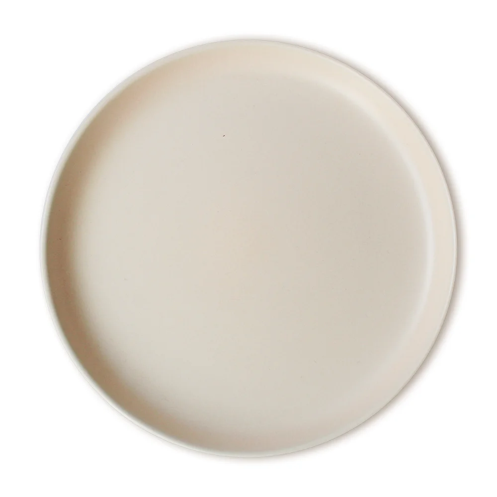 Unique design best quality round stoneware dinner plate matte color stone plates