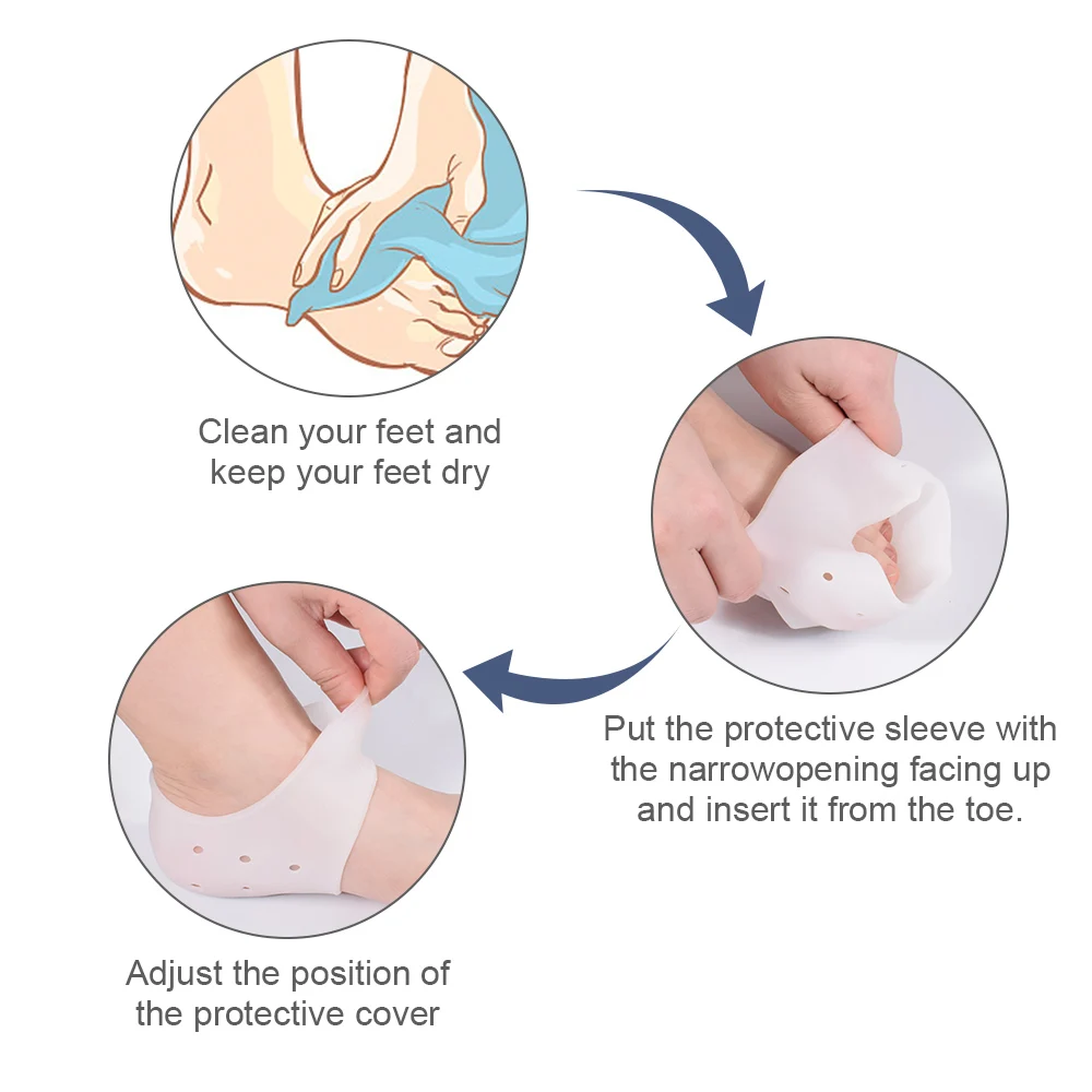 Удобная силиконовая гелевая Подушка для пятки защитная подушка обуви ухода за ногами