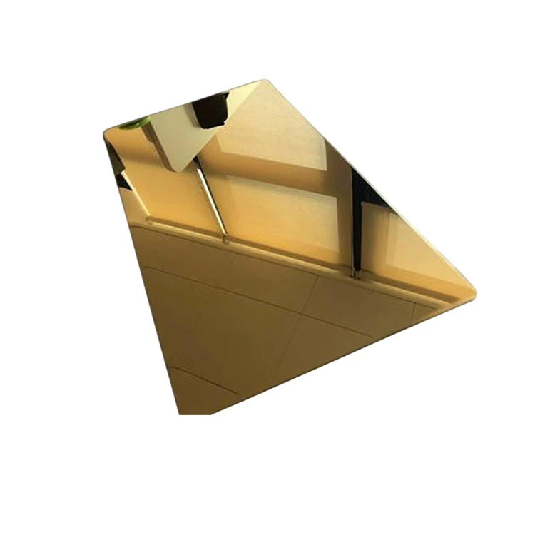 Hot sell PVD coating 201 304 316 gold mirror stainless steel sheet 430 mirror gold stainless steel sheet