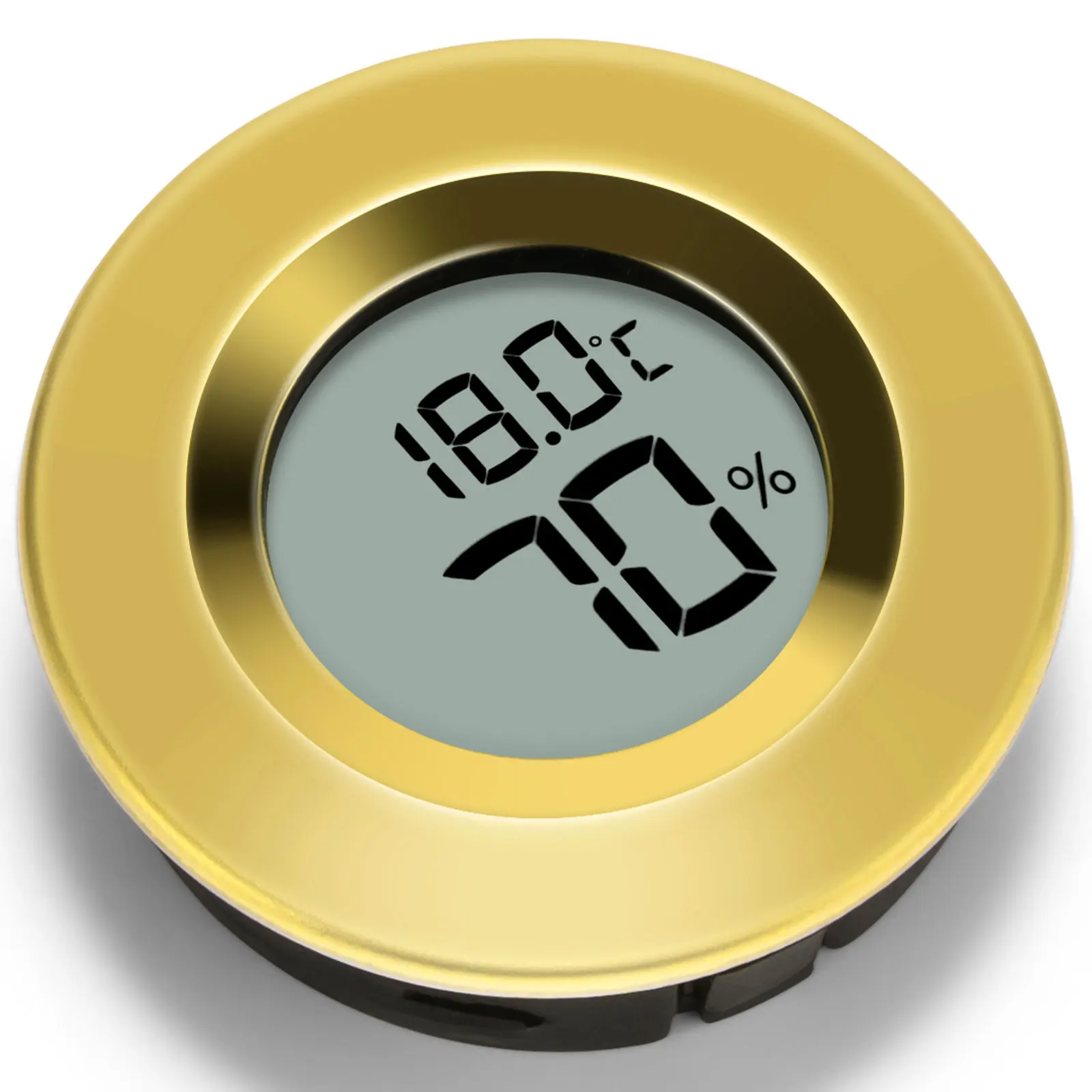 Cigar Temperature and Humidity Meter Electronic Digital Iindoor Circular Humidity Room Temperature Cigar Humidity Meter