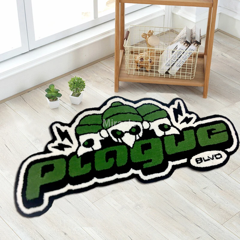 Promotional Cute Pile Hand Tufted Rugs Bulk Wholesale Livingroom Anime Carpet Custom Miracle Rug With Logo Designer Floor Mats