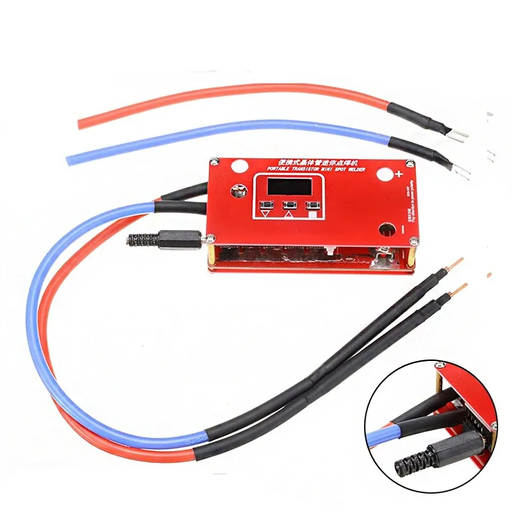 Портативный транзистор DIY мини лазерная гравировка машина для точечной сварки 18650 литиевая батарея ЖК-дисплей экран для точечной сварки с 2 Mos трубки