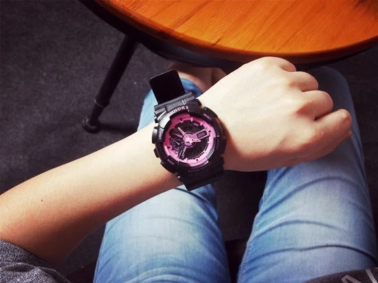 SHHORS double display  sports waterproof large dial watch candy color jelly color electronic watch for students women