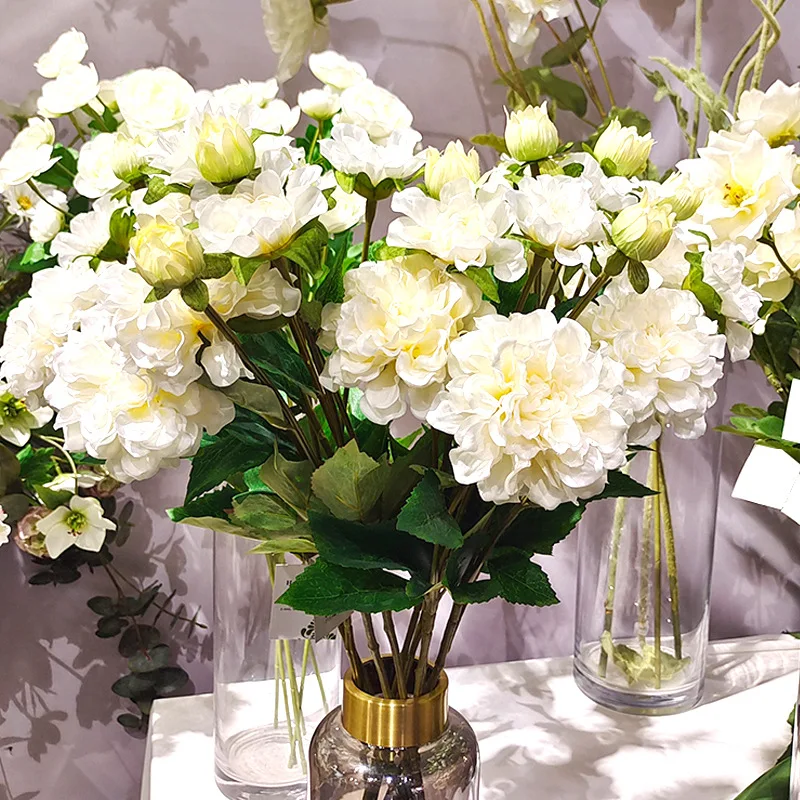 Handmade Artificial Silk Flower Guangzhou Manufacturer Simulation Peony Flowers Fake Flower For Wedding Decoration Party