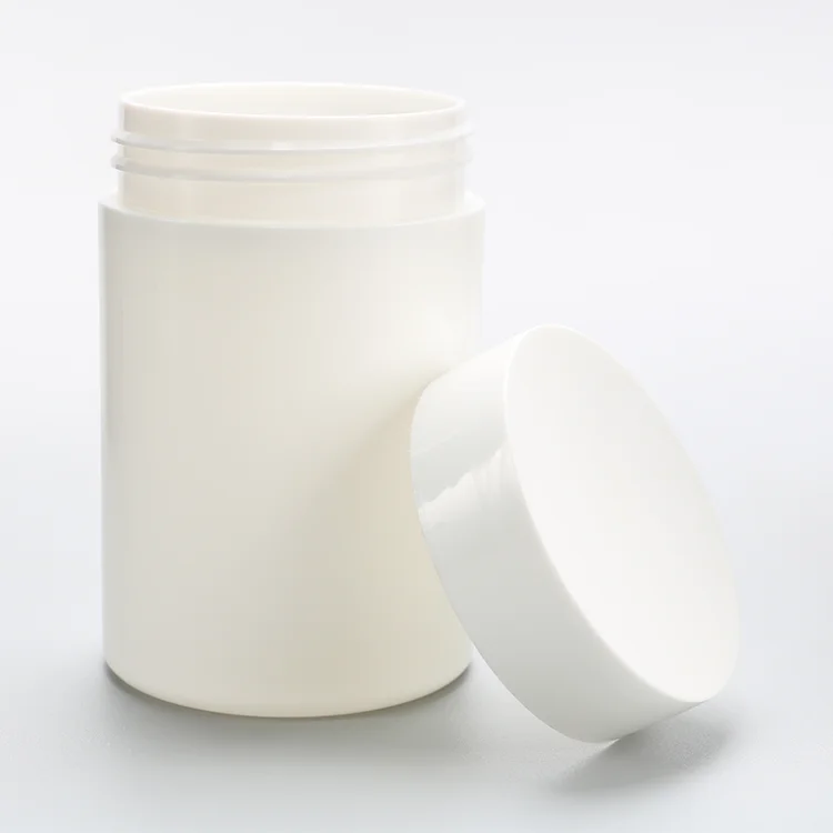 40 унций 1100 мл HDPE белый натуральный цвет мягкая на ощупь пищевая добавка упаковка пластиковая банка порошок контейнер
