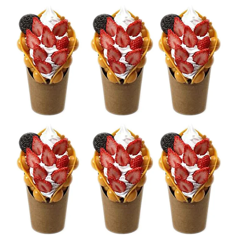 French Fries Holder Cup Disposable Take-out Party Baking Supplies Kraft Paper Cups Holder for Waffle Chips Ice Cream Snacks