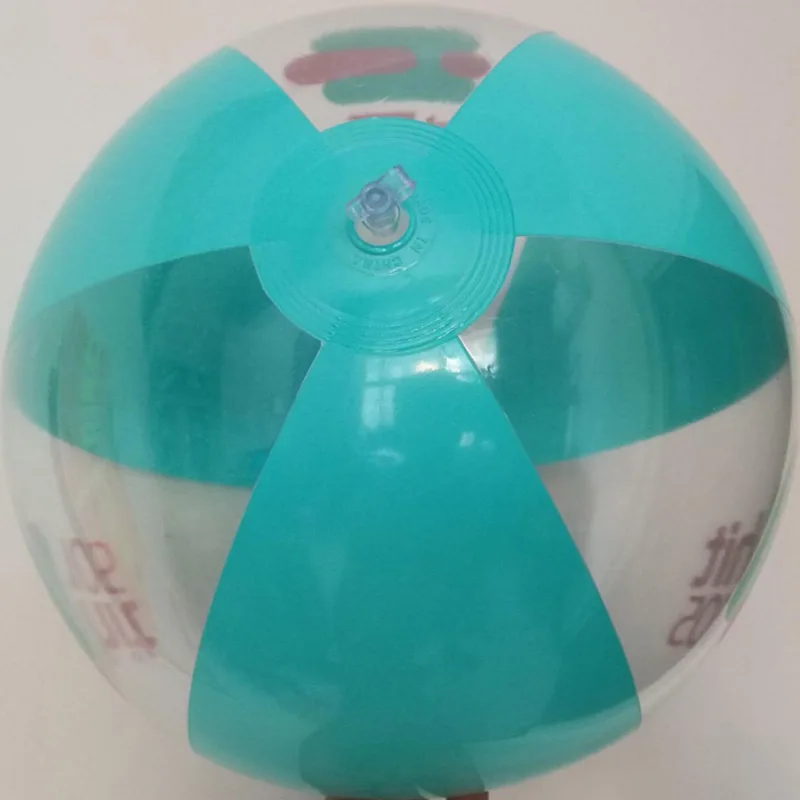 Customized semi transparent PVC inflatable beach ball for outdoor activities decoration creative beach ball by the manufacturer