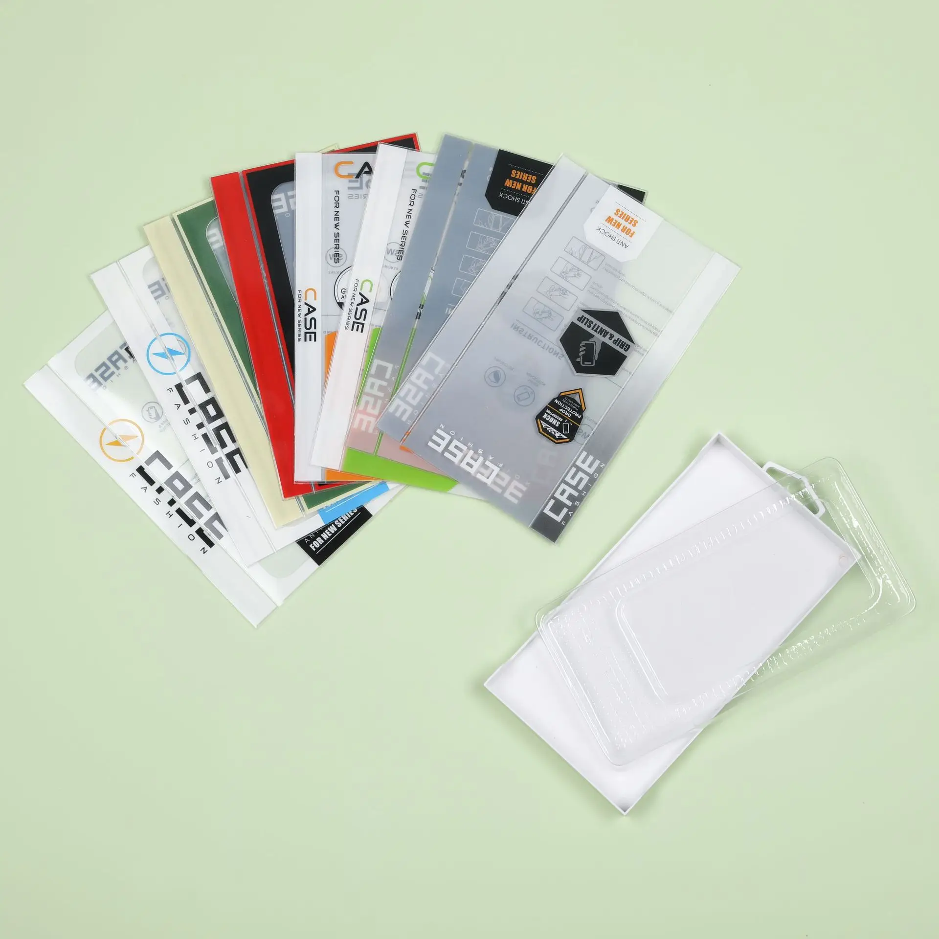 Folding hook packaging box, high-end stock PVC box, mobile phone case packaging box, 15 promax packaging, transparent box