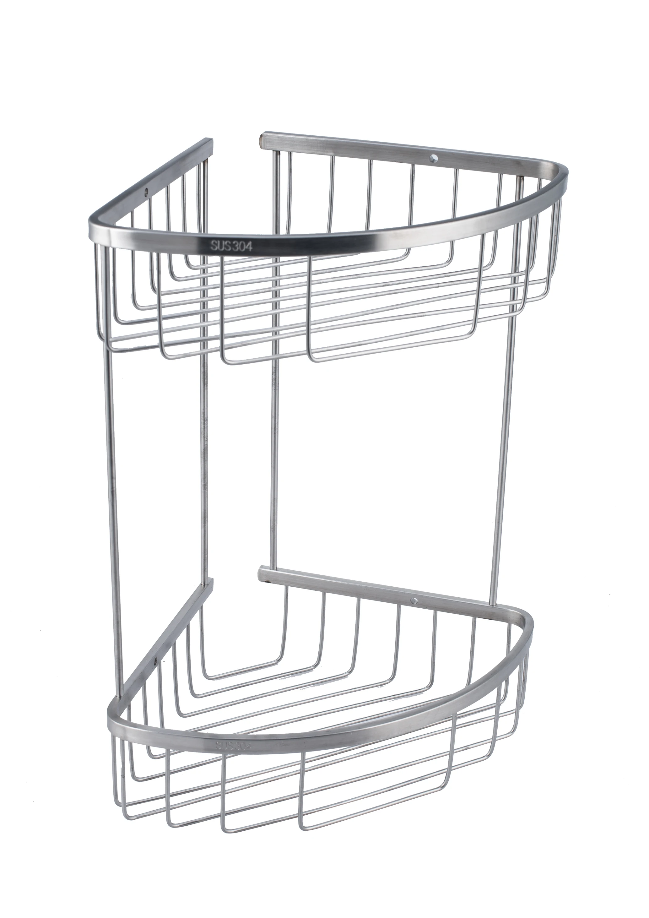 Dual tier Wall Mount 304 Stainless Steel Bathroom shelf