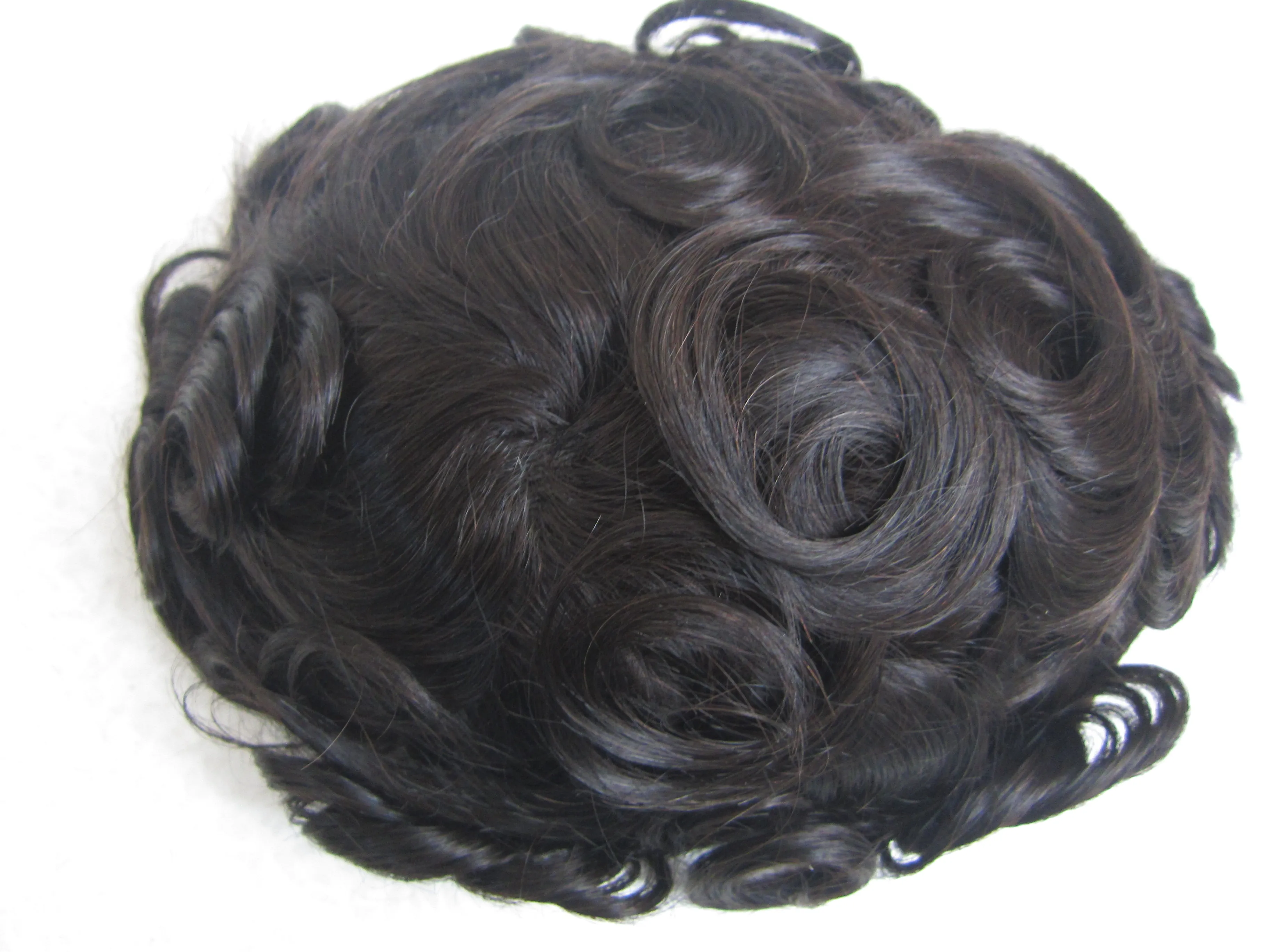 Кожаный чехол для мужского парика протез система замены волос силикона