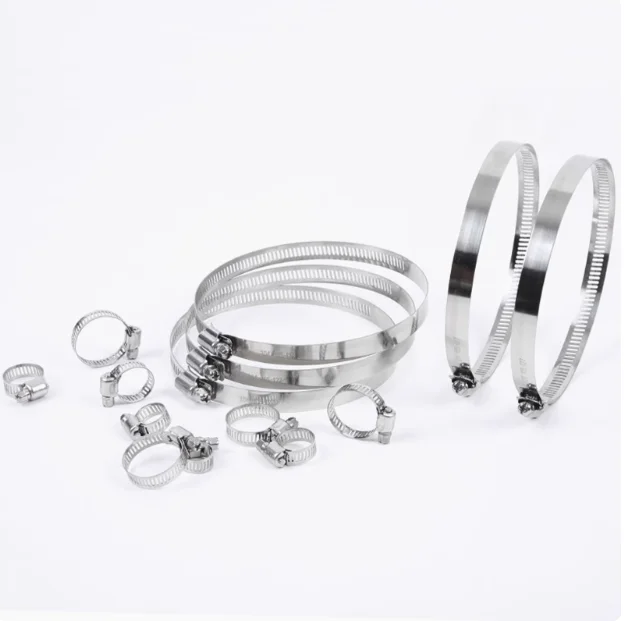 High Quality 201/304 Stainless Steel Hoop Hose Clamp Aluminium Pipe Clamp with Zinc Finish OEM Customizable for American Cars