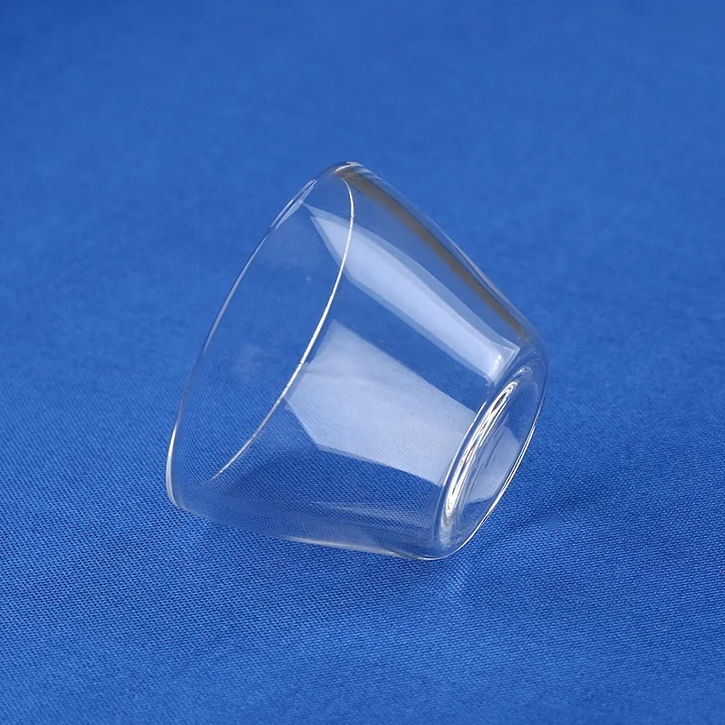 HF can be customized transparent transparent flat bottom quartz glass crucible fused quartz laboratory crucible beaker