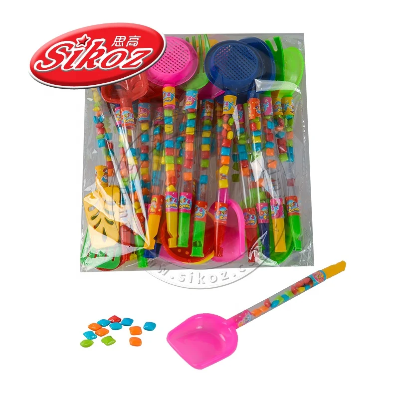 2019 new cartoon kitchen tools cooking toy with candy