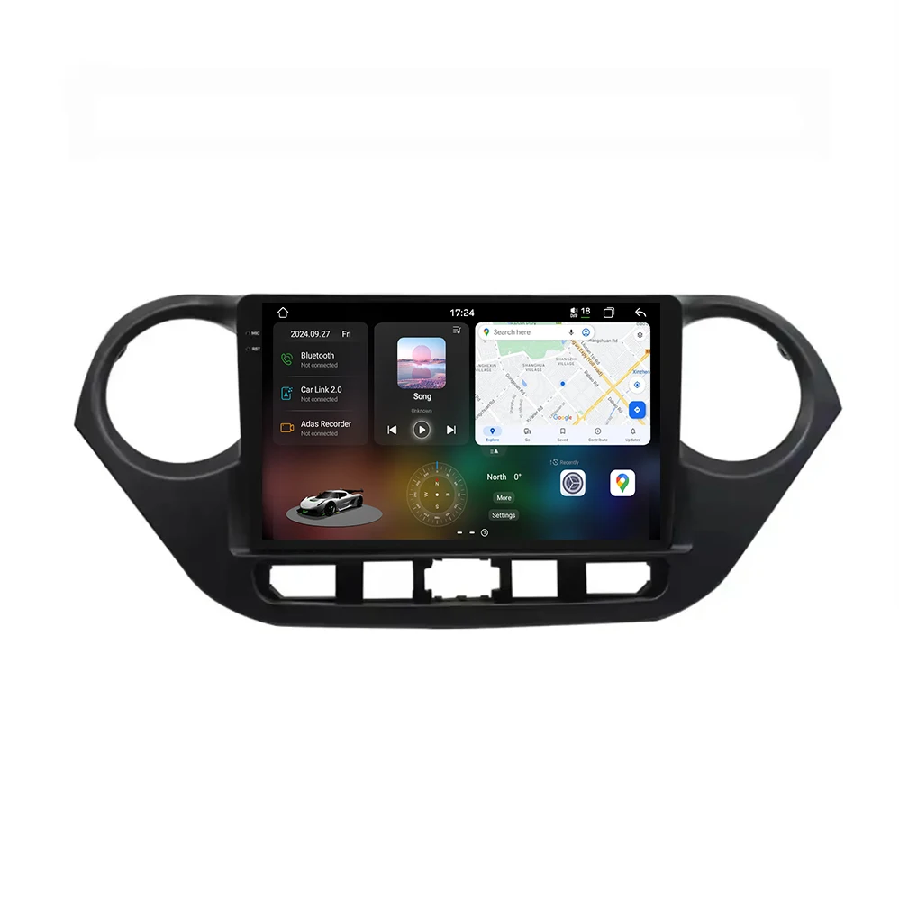 Автомагнитола android для Hyundai I10 2014-2017 carplay 4G WIFI GPS навигационное головное устройство