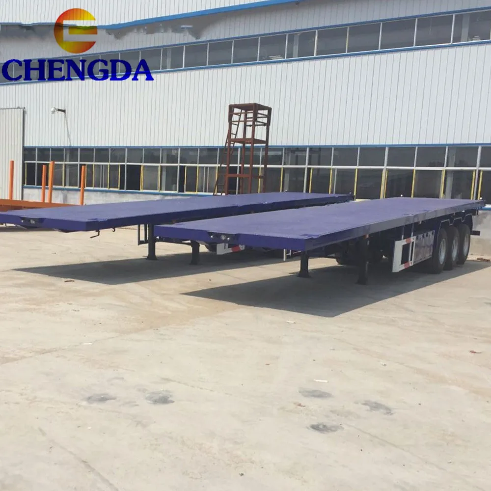 2024 Brand New Factory Customized 2 3 4 Axles 12M 13M 14M 40T 60T 80T 100T Container Cargo Transport Flatbed Deck Semi Trailer