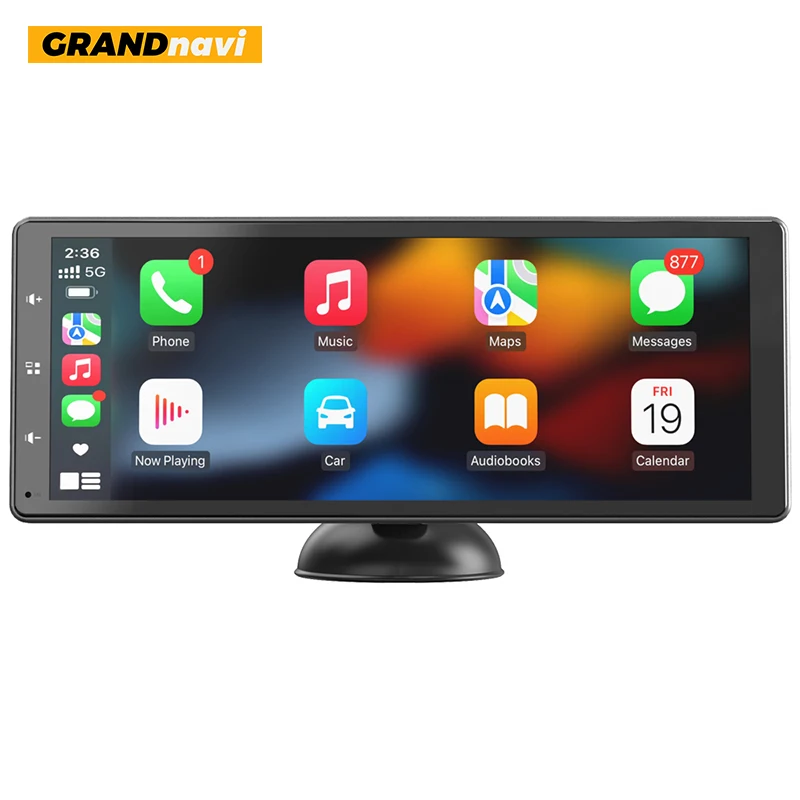 GRANDNAVI 10inch Linux System Support DVR Rear Camera USB SD Card  Wireless CarPlay  Monitor Wireless Android Auto