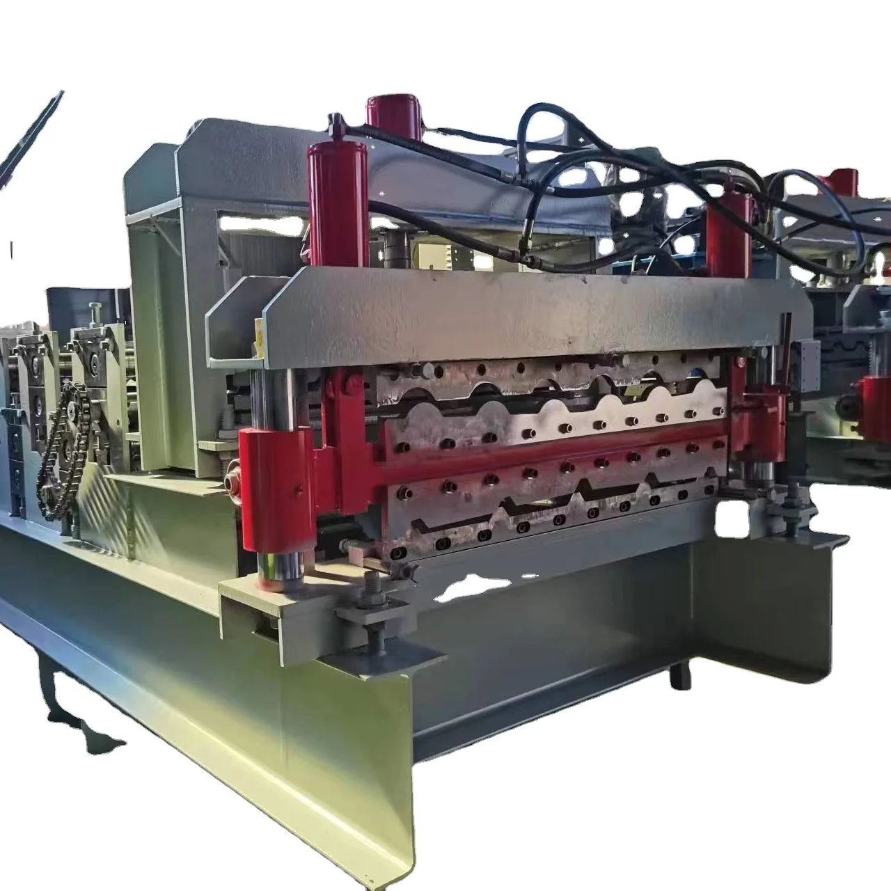 Automatic metal roof panel glazed tile roll forming machine roofing tile making machinery