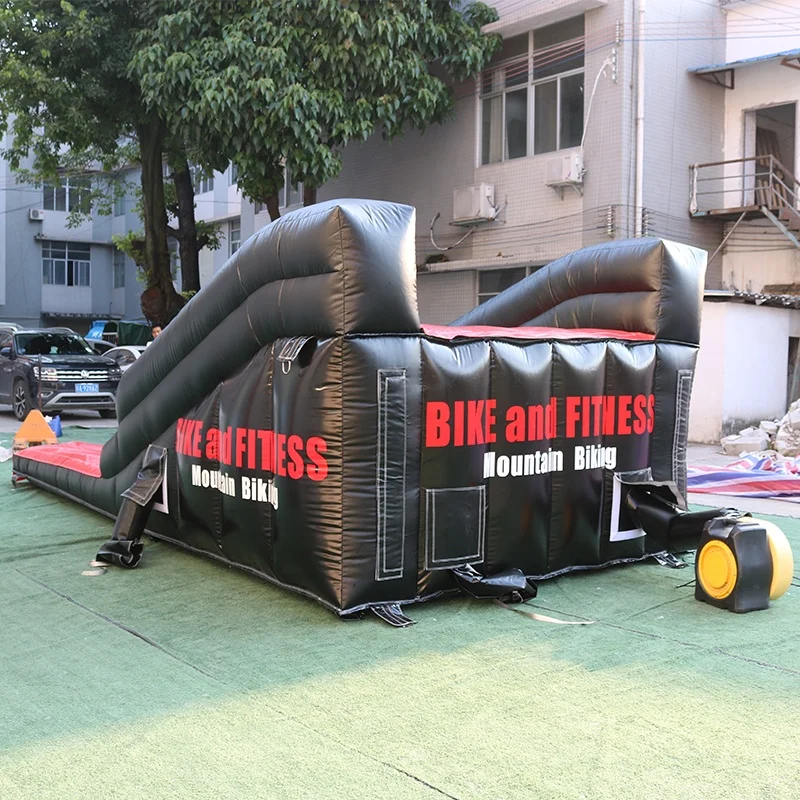 Custom size mountain bike  inflatable  landing airbag Sloped Jump Air Bag Mat For Bmx Landing