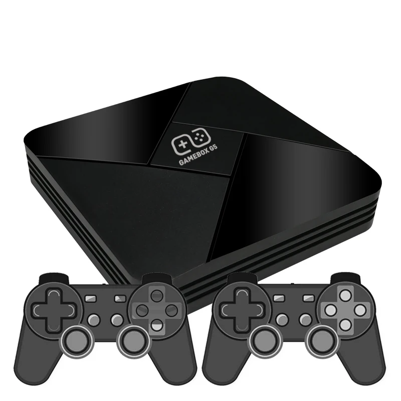 Drop shipping Dual system Gamebox Emuelec G5 and Android TV BOX SUPER G5 X PS1 game console G5 consolas de videojuegos