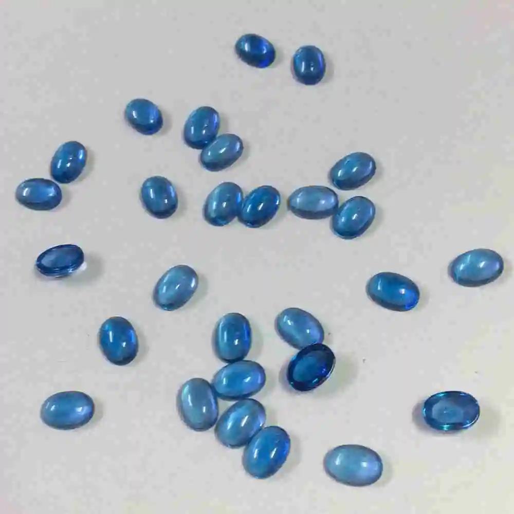 Lab Created Sapphire Blue Spinel #119 Oval Cabochon Blue Gems