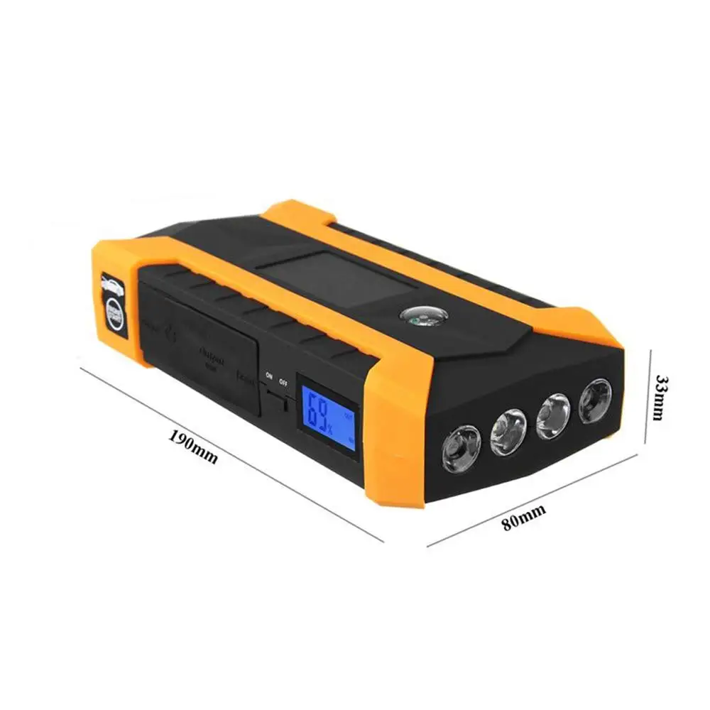 12000 мА/ч 600A пиковое значение тока автомобильного аккумулятора power bank jumpstarter комплект джемпер пусковое устройство Внешнего