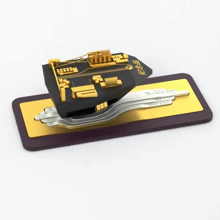 High Quality Office Ornament Metal Boat Model Custom Sailing Boat Enterprise Souvenirs