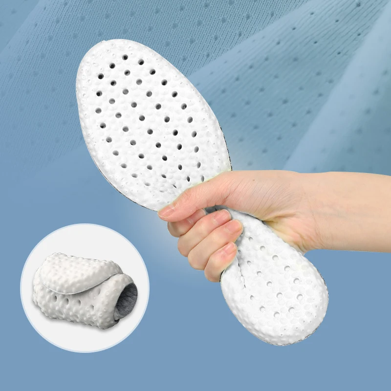 Wholesale  PU Memory Foam Insoles Sneakers Comfort Sweat-absorption Shoe Pads Sports Running Massaging Insole